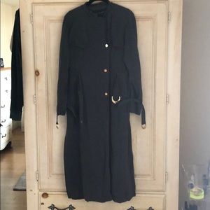 Desert draped belted coat